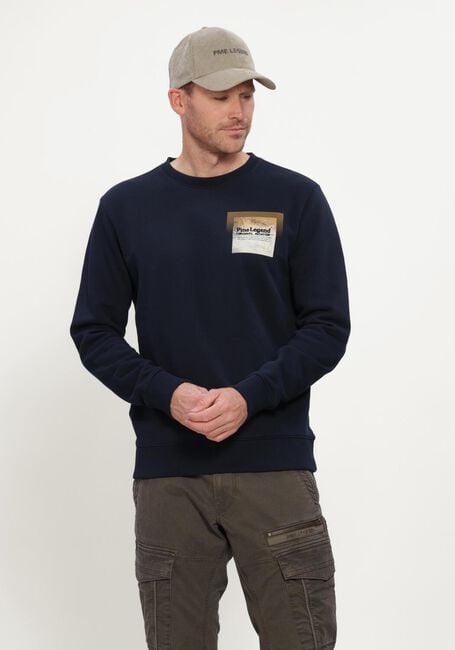 PME LEGEND Pull CREWNECK 3T CROSS FLEECE Bleu fonc&eacute; - large