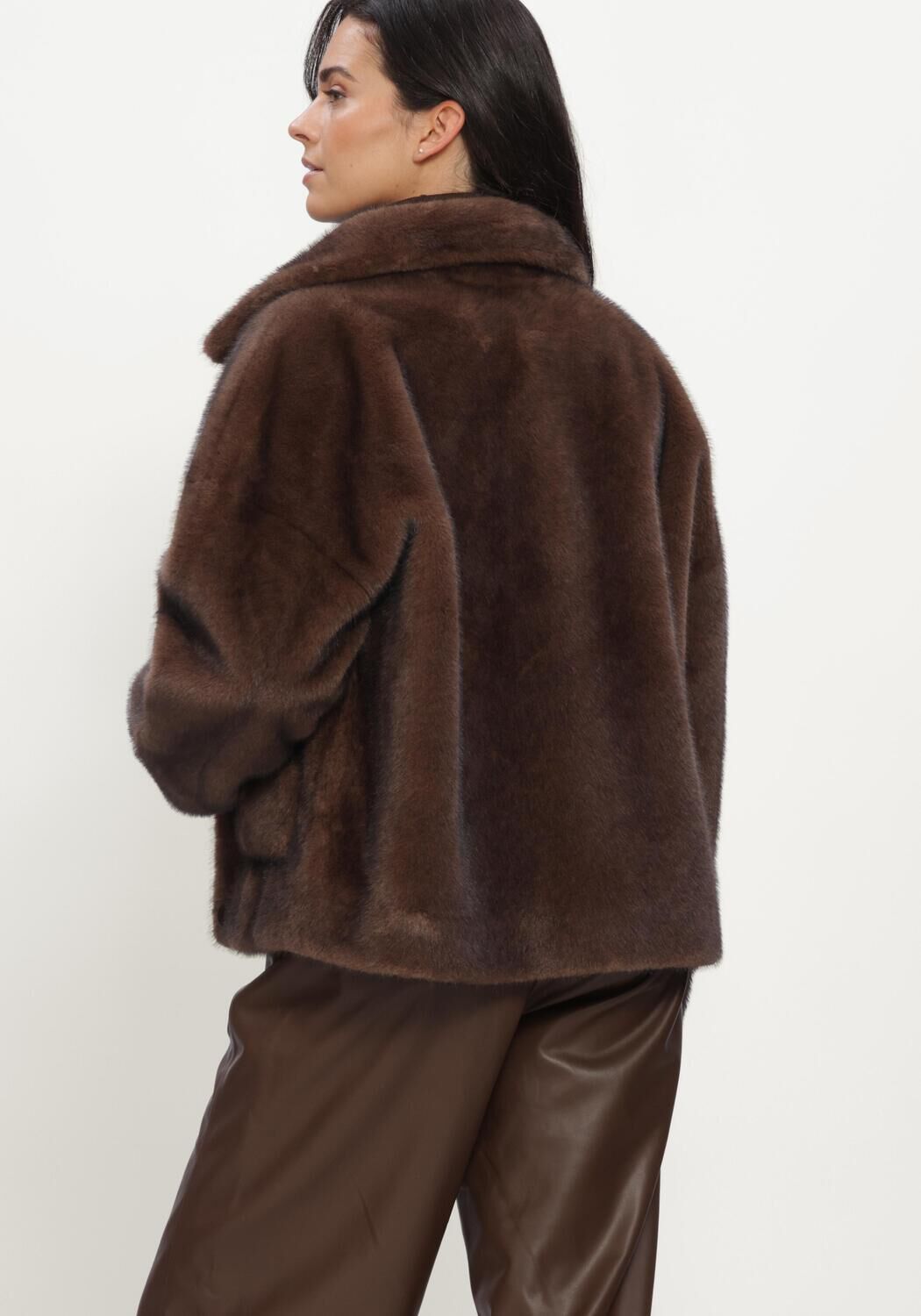 Bruine STUDIO AR Faux fur jas FAJE FAUX MINK - large
