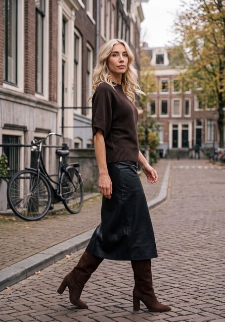 GRACE & MILA Jupe midi SKIRT en noir - large