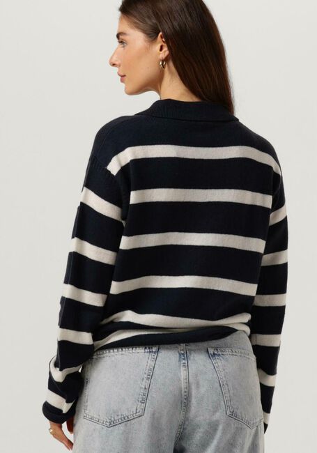 Donkerblauwe TOMMY HILFIGER Polo SOFT WOOL POLO-NK SWEATER - large
