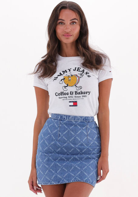 Gebroken wit TOMMY JEANS T-shirt TJW BABY TOMMY BAGELS SS - large