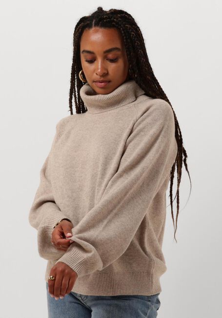 GESTUZ Col roulé MANZIGZ WOOL ROLLNECK en beige - large