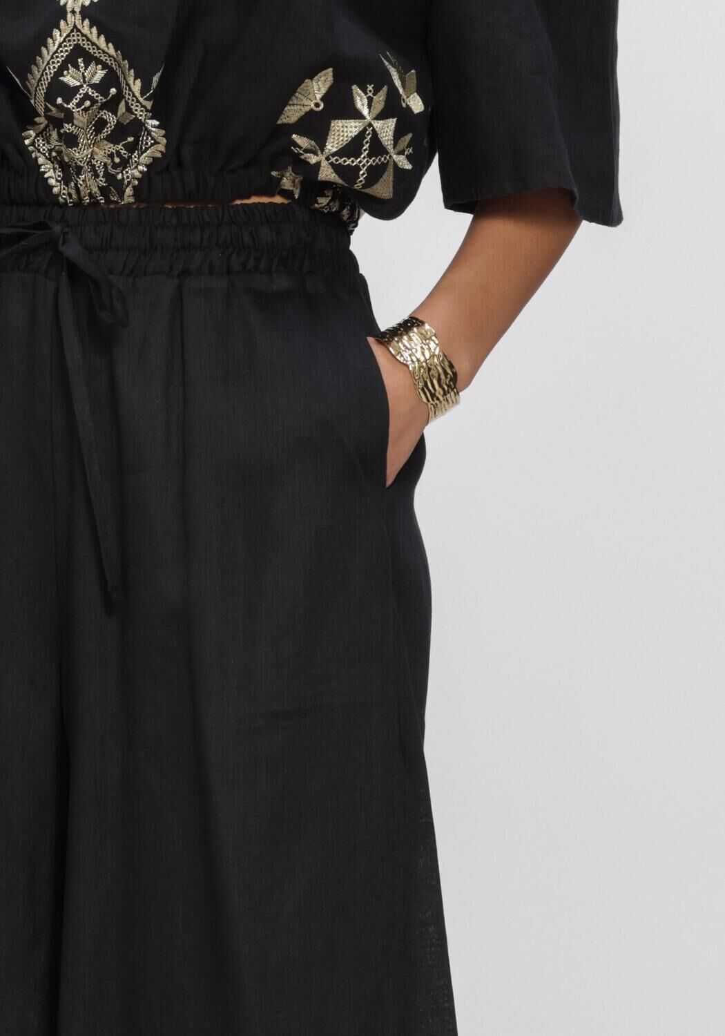 GREEK ARCHAIC KORI Pantalon large S26K-1001013 en noir - large