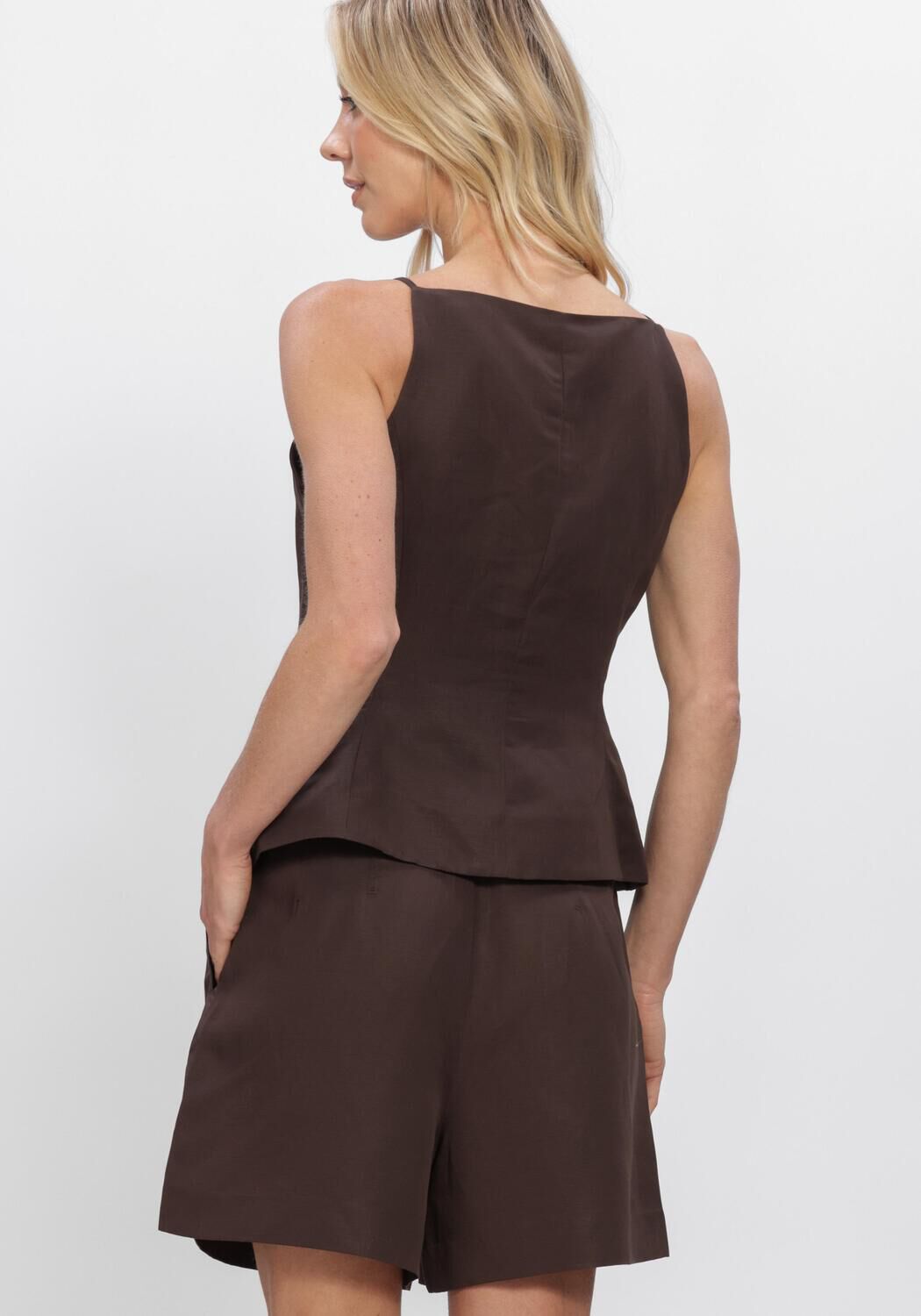COPENHAGEN MUSE CMCOLLEEN-WAISTCOAT Hauts & T-shirts en marron - large
