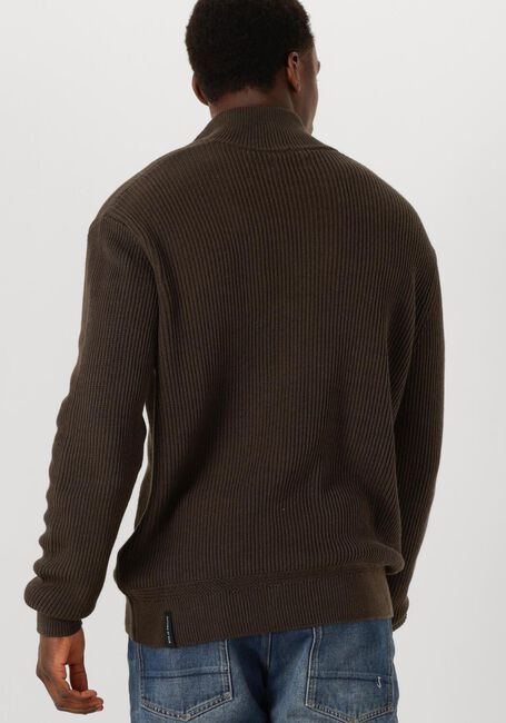 BUTCHER OF BLUE Pull GALWAY HALF ZIP en marron - large
