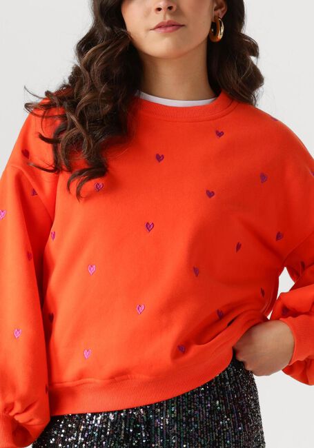 YDENCE Pull SWEATER HEARTS Corail - large