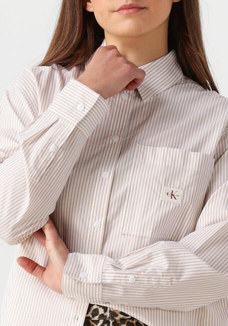 CALVIN KLEIN WOVEN LABEL RELAXED SHIRT Blouses Écru - large