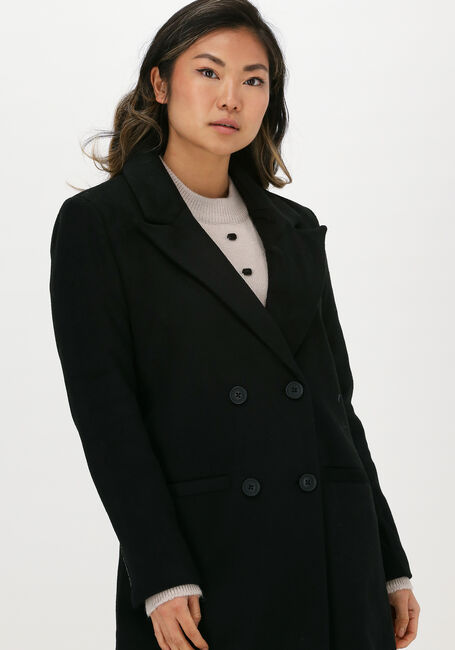 Zwarte OBJECT Mantel LINEA COAT - large