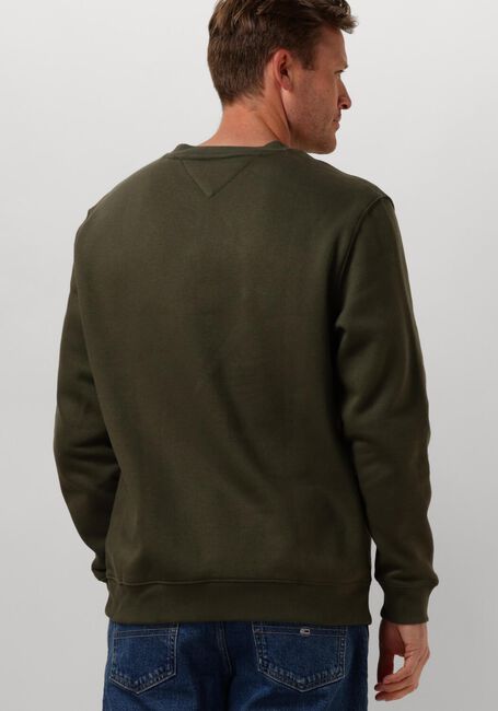 TOMMY JEANS Pull TJM REG S FLAG CREW Vert foncé - large