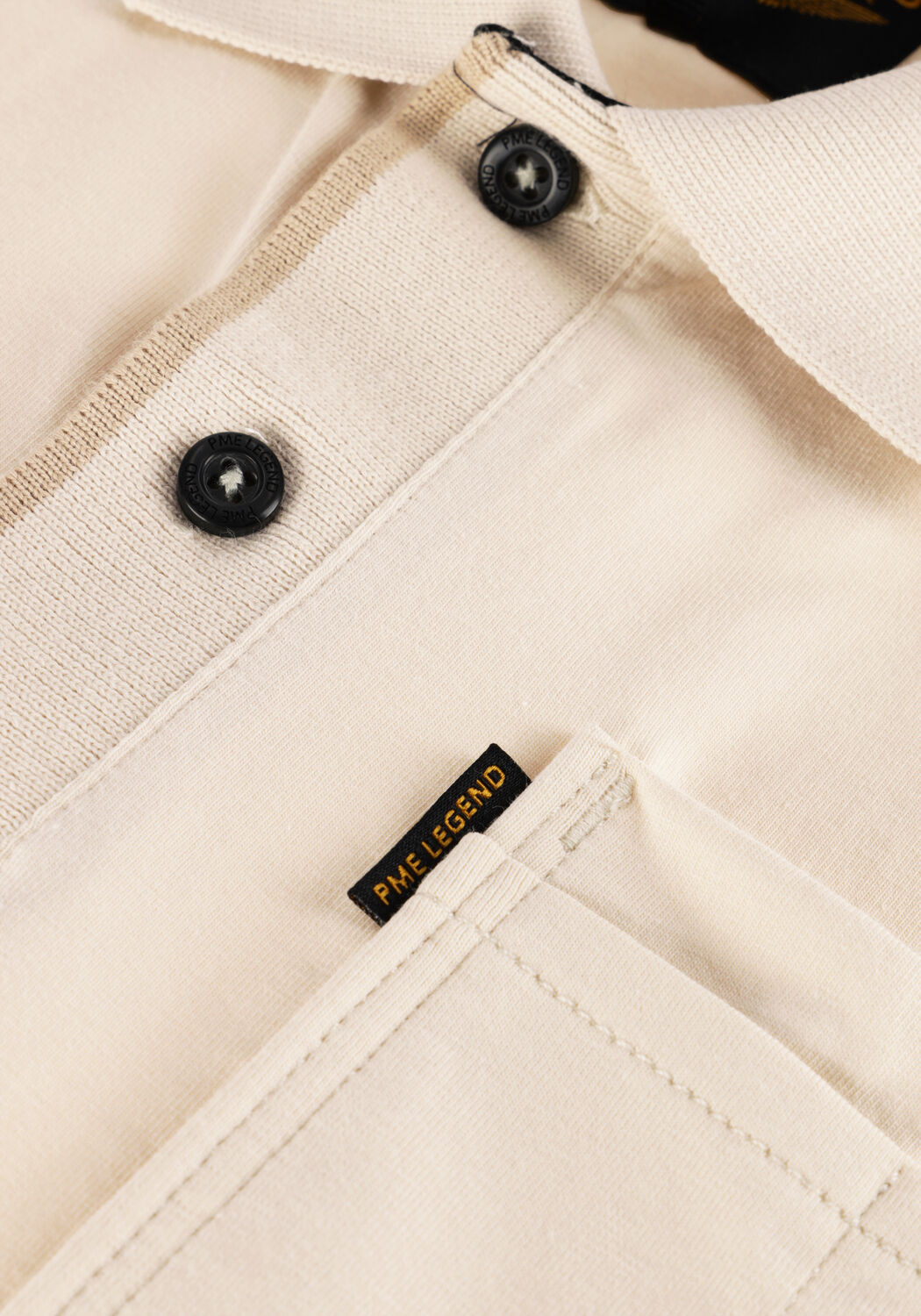 PME LEGEND Polo SHORT SLEEVE POLO STRETCH JERSEY en beige - large