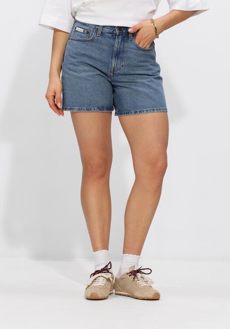 CALVIN KLEIN Pantalon courts HI RISE A-LINE SHORT en bleu - large