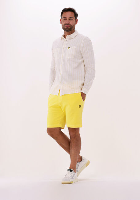 Gele LYLE & SCOTT Korte broek PIGMENT DYE SWEATSHORT MEN - large