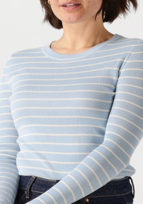 Lichtblauwe YDENCE T-shirt KNITTED TOP DEVINA - large
