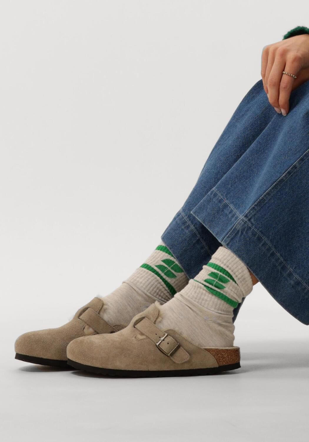 BIRKENSTOCK BOSTON W Chaussures &agrave; enfiler en taupe - large