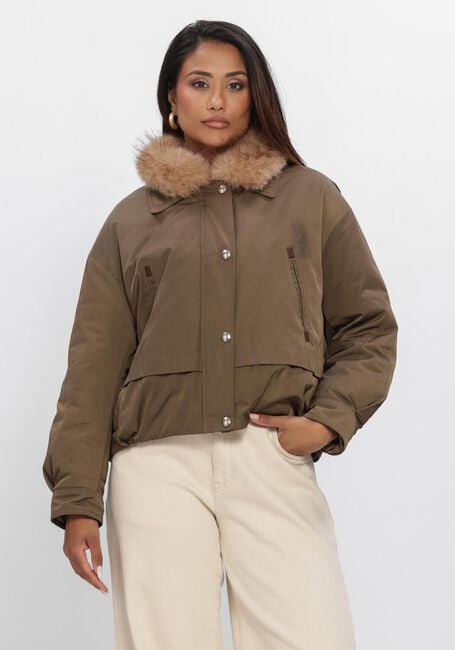 Khaki NUKUS Gewatteerde jas PAULA JACKET - large