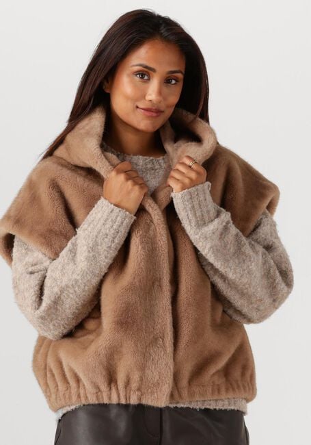 Bruine STUDIO AR Faux fur jas OLENA - large