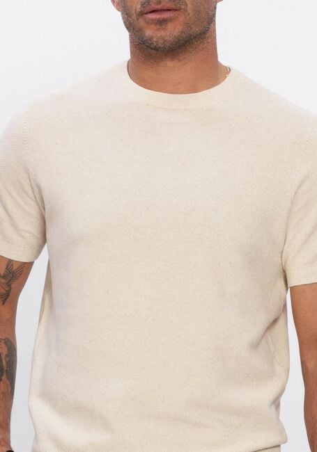 PROFUOMO T-shirt T-SHIRT CREW NECK COTTON LINEN en beige - large