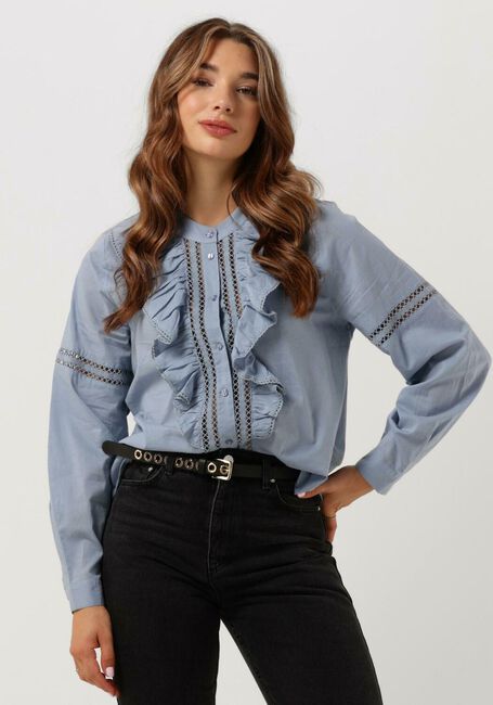 Lichtblauwe LOLLYS LAUNDRY  RIKSHAW SHIRT - large