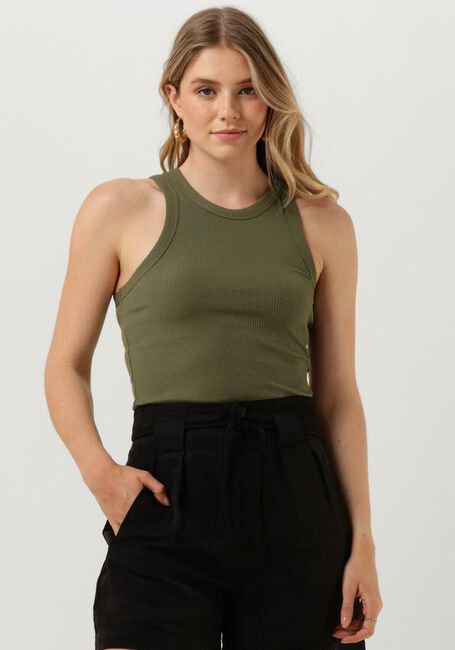 SCOTCH & SODA Haut COTTON IN-CONVERSION RACER TANK Olive - large