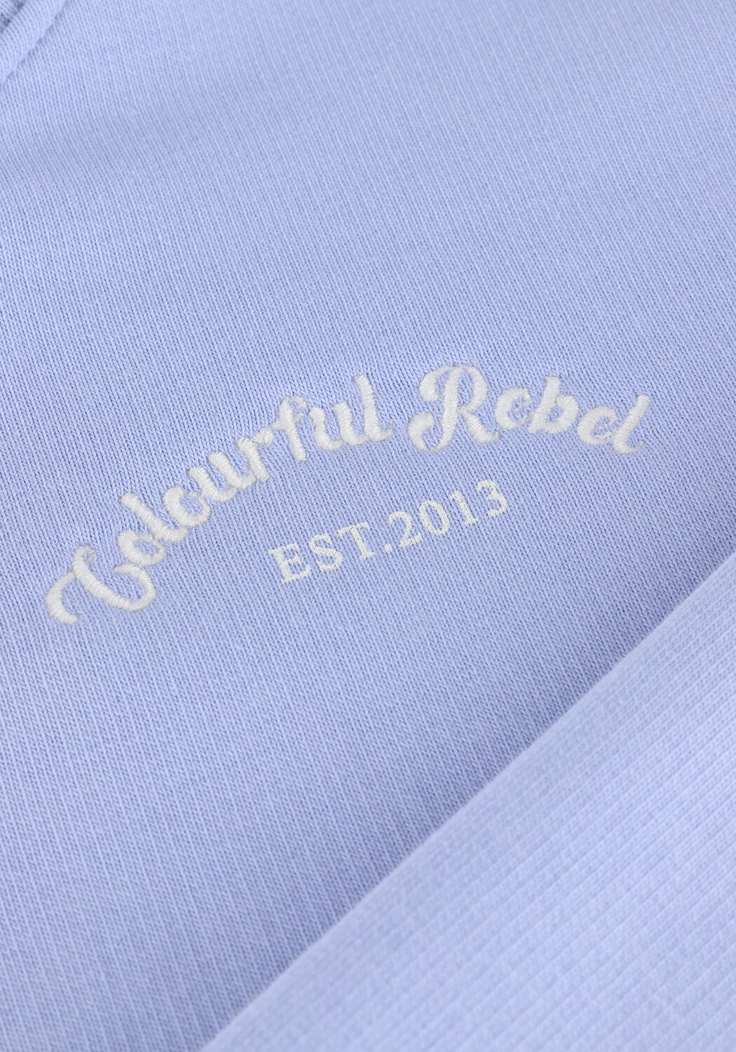 Blauwe COLOURFUL REBEL Sweater REBELLES CROPPED SHOULDER SWEAT - large