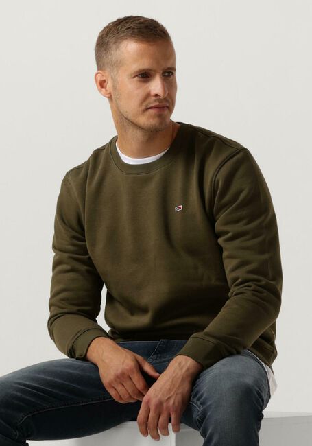 Groene TOMMY JEANS Sweater TJM REGULAR FLEECE C NECK - large