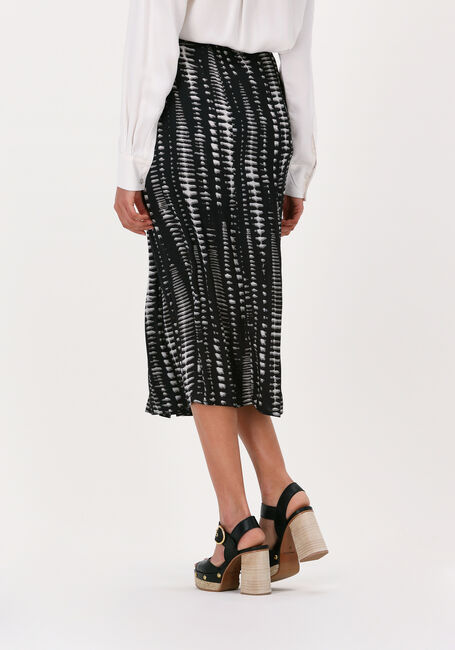 SIMPLE Jupe midi WOVEN SKIRT en noir - large