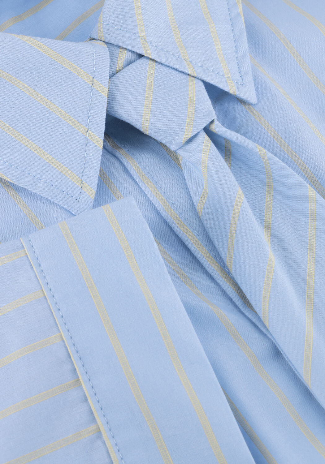 Blauwe CO'COUTURE  SIMOCC STRIPE SS TIE SHIRT - large