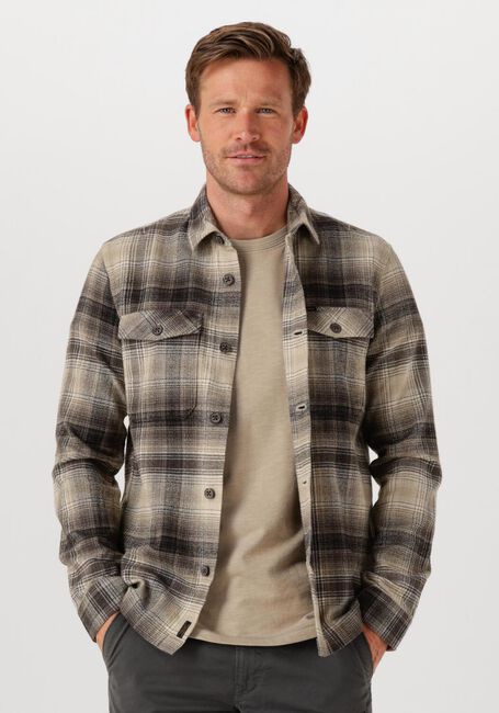 Grijze PME LEGEND Overshirt BRUSHED GRINDLE CHECK OVERSHIRT 2 - large