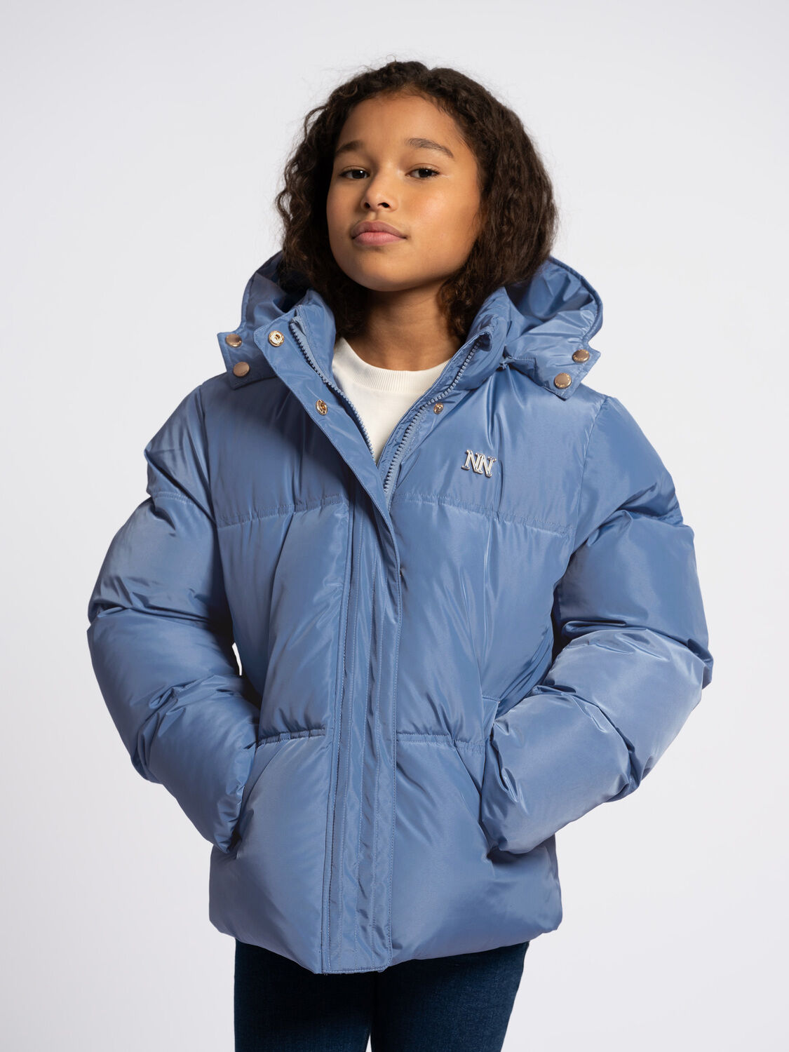 NIK & NIK Veste matelass&eacute; JAYLA PUFFER JACKET Bleu clair - large