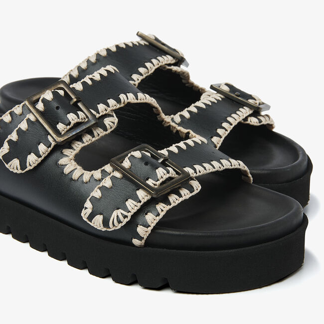 Zwarte VIA VAI Slippers RAE TAARA - large