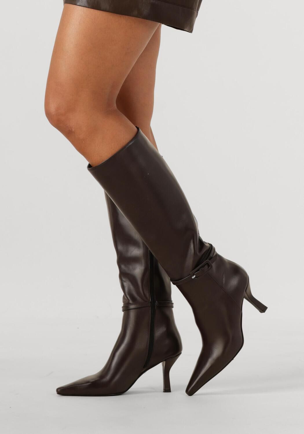 STEFANO LAURAN Bottes hautes PENNY3 en marron - large