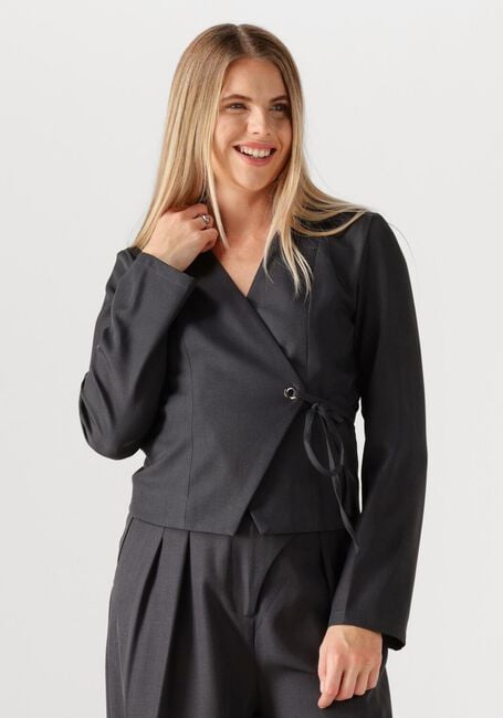 Donkergrijze NEO NOIR  SIMMI EYELET BLOUSE - large