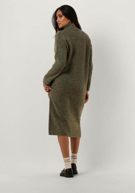 Groene SELECTED FEMME Midi jurk SLFMALINE LS KNIT DRESSHIGH NECK - large