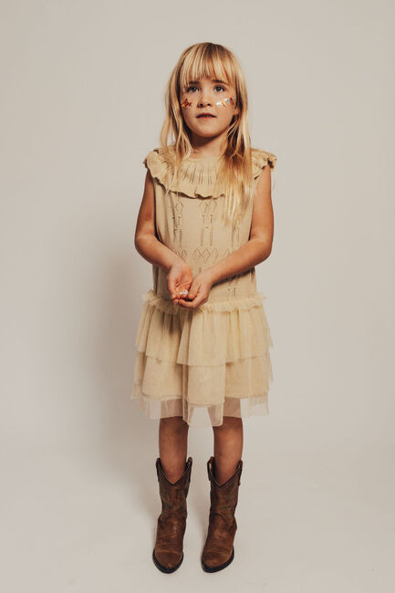 Zand BAJE STUDIO Midi jurk NOOSA - large