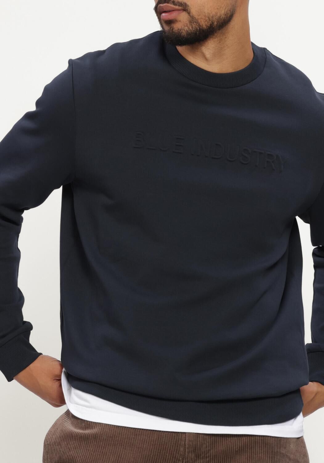 BLUE INDUSTRY Chandail SWEATER Bleu fonc&eacute; - large