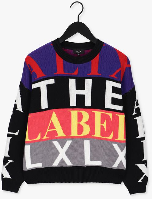 ALIX THE LABEL Pull LADIES KNITTED ALIX TEXT PULLOVER en multicolore - large