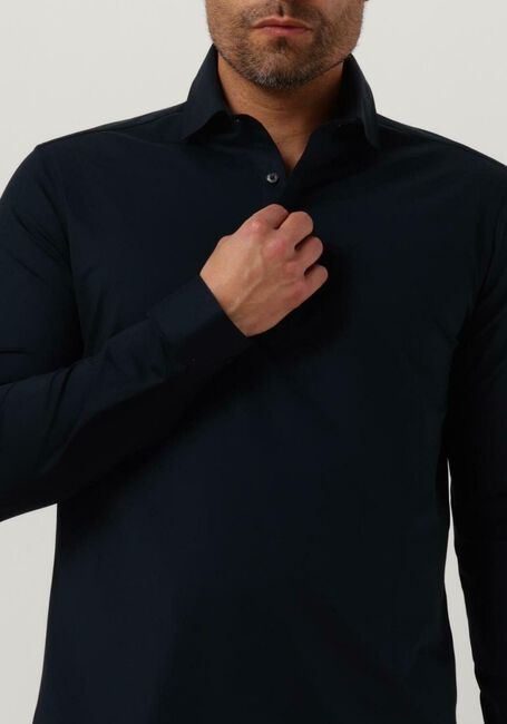 Donkerblauwe GENTI Klassiek overhemd S7096-1175 - large