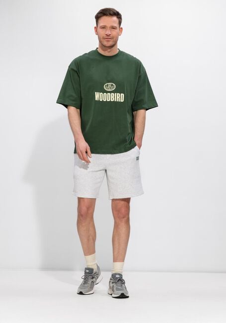 Donkergroene WOODBIRD T-shirt WBBEAM NINE TEE - large