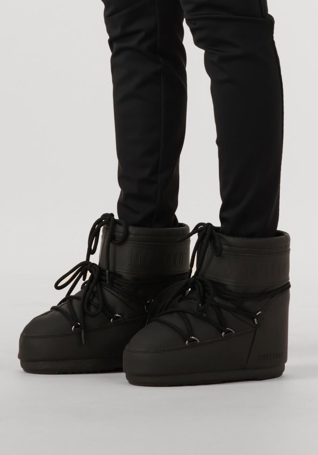 Zwarte MOON BOOT  ICON LOW FAUX FUR - large