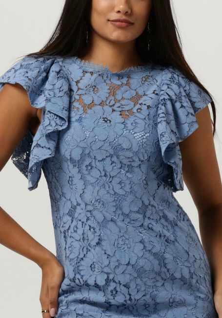 Blauwe Y.A.S. Midi jurk YASMILDA LACE SS MIDI DRESS - large