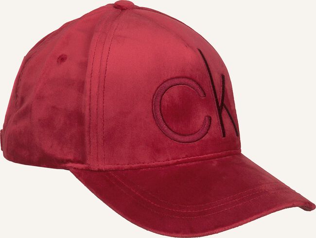 Rode CALVIN KLEIN Pet BASEBALL CAP VELVET Rode CALVIN KLEIN Pet BASEBALL CAP VELVET - large