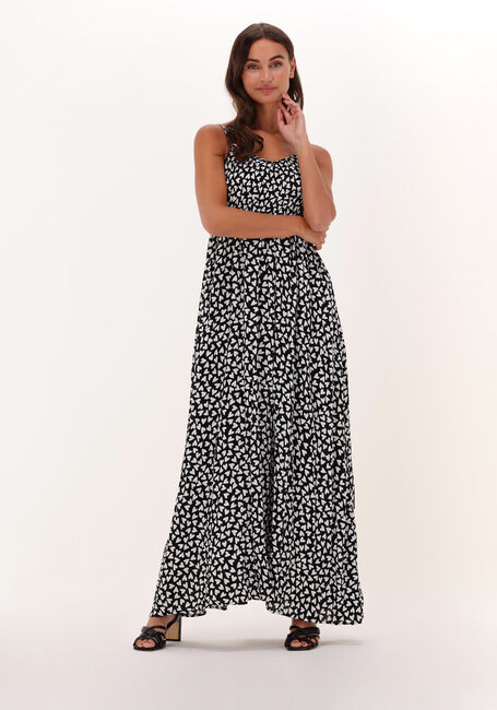Zwarte COLOURFUL REBEL Maxi jurk SOPHIE HEART MAXI SMOCK DRESS - large