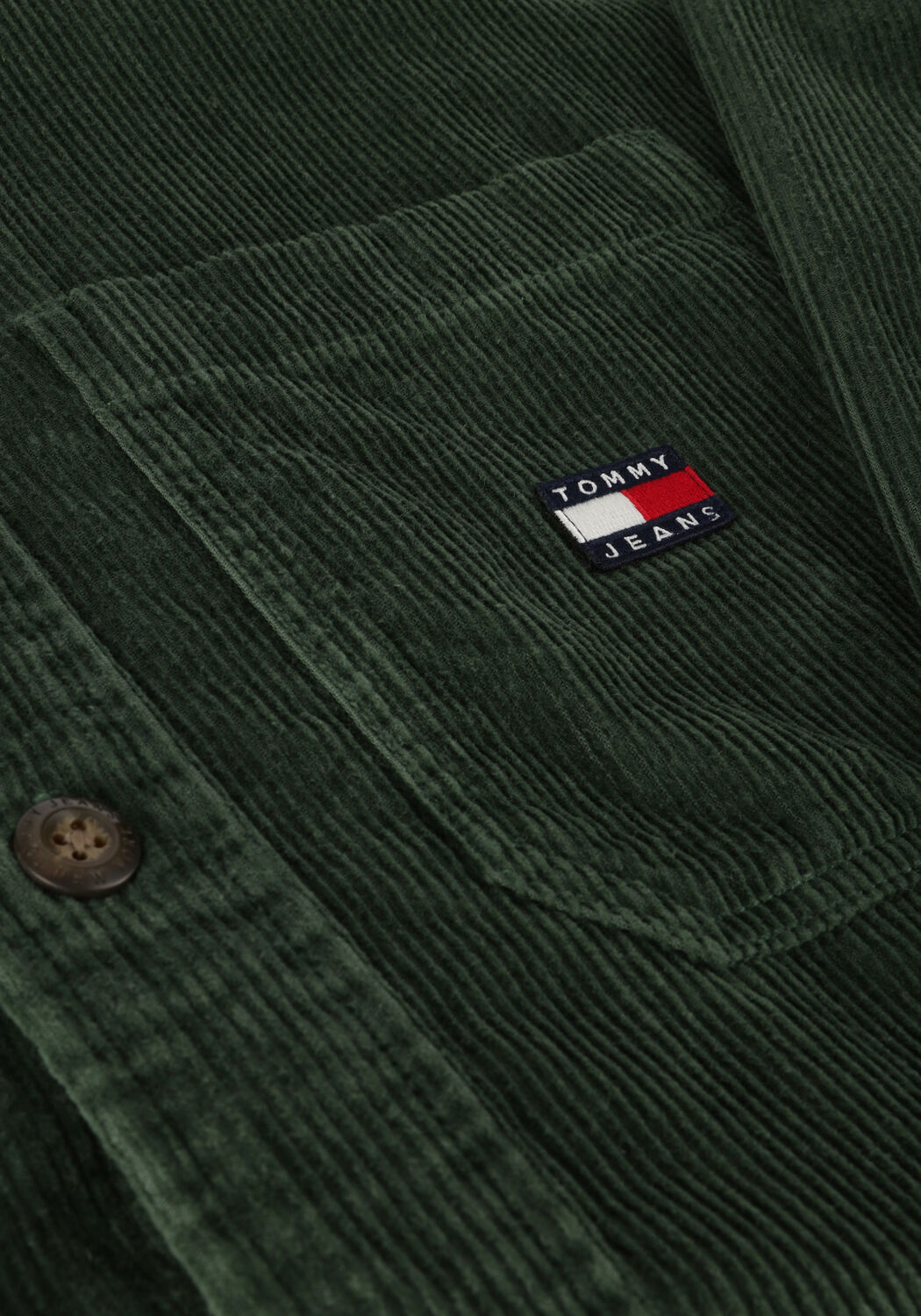 Groene TOMMY JEANS Overshirt CASUAL CORDUROY OVERSHIRT - large