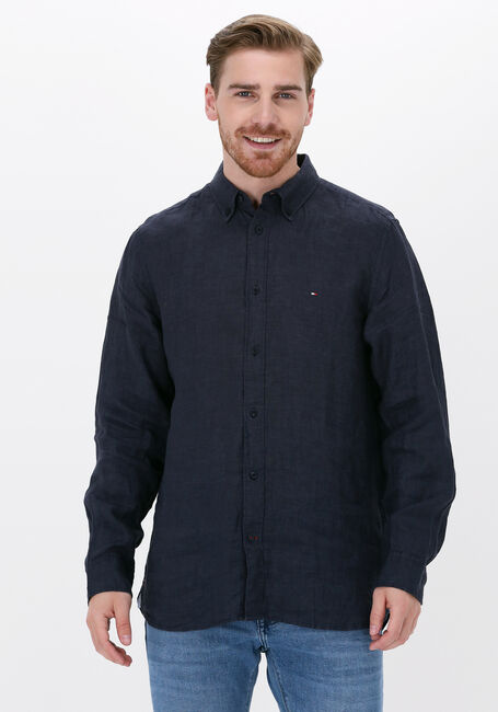 TOMMY HILFIGER Chemise décontracté PIGMENT DYED LINEN RF SHIRT Bleu foncé - large