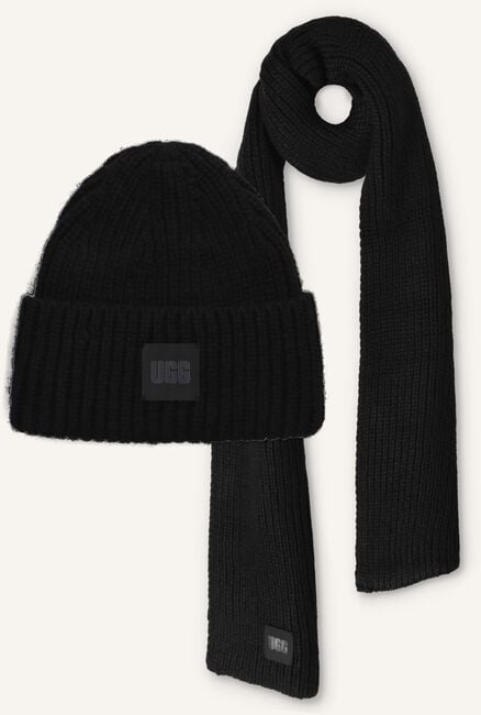 Zwarte UGG Muts CHUNKY RIB KNIT SET Zwarte UGG Muts CHUNKY RIB KNIT SET - large