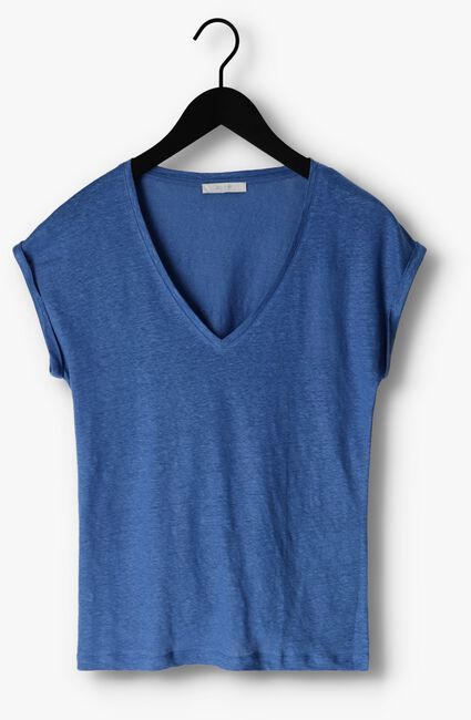 Blauwe BY-BAR T-shirt MILA ORGANIC LINEN TOP - large