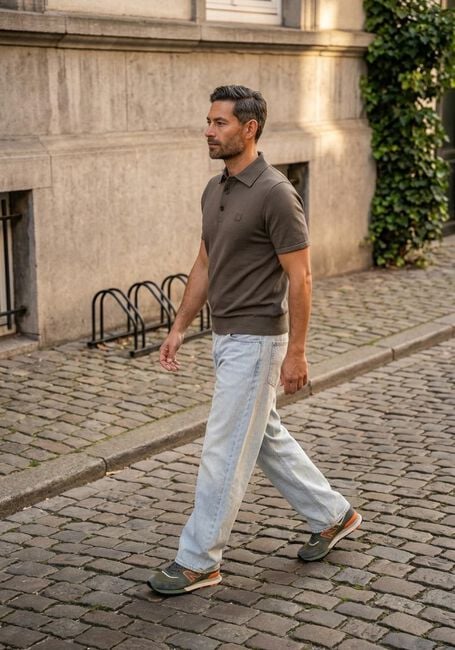 BUTCHER OF BLUE Polo CLIFDEN CO POLO SS en vert - large