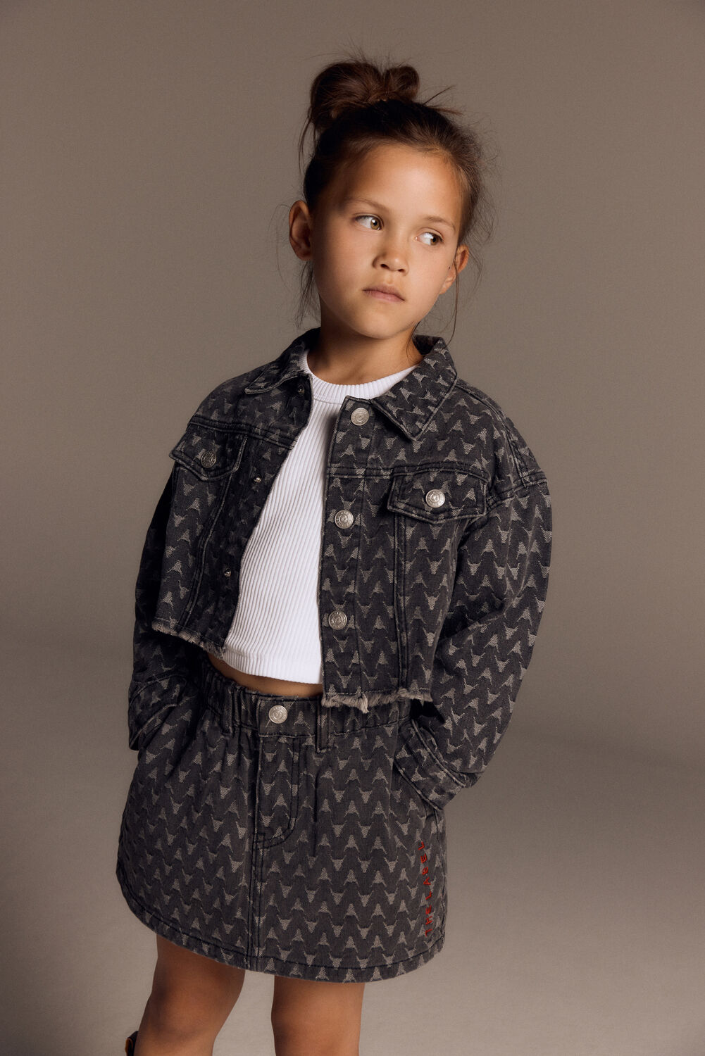 Zwarte ALIX MINI Minirok WOVEN BULL SKIRT - large