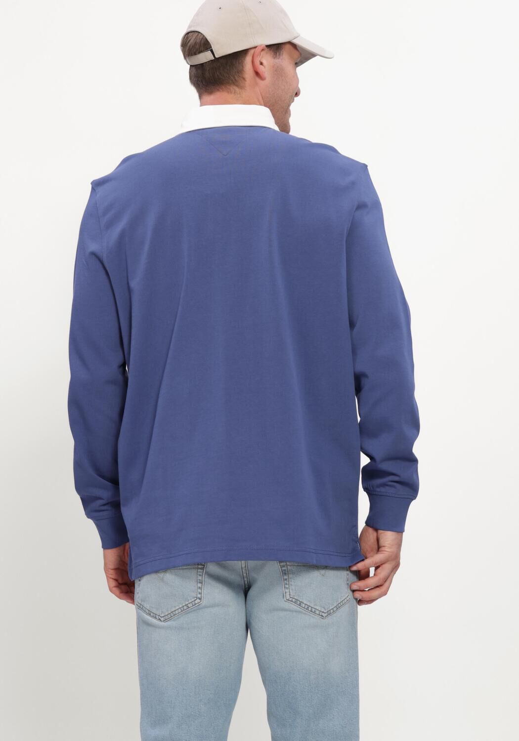 TOMMY JEANS Polo TJM RLX ESS BADGE RUGBY EXT en bleu - large