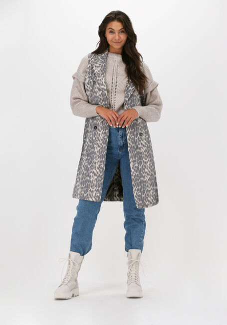 CO'COUTURE Gilet FELICA ANIMAL TAILOR VEST en marron - large